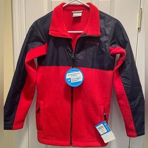 Columbia Youth Large Fleece Hybrid water Resistant Jacket